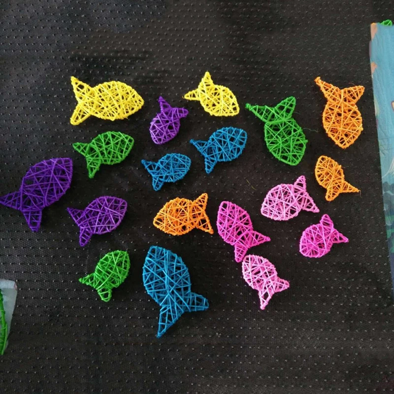 Красочный шар из ротанга пятиконечный в виде звезды и сердца Висячие огни