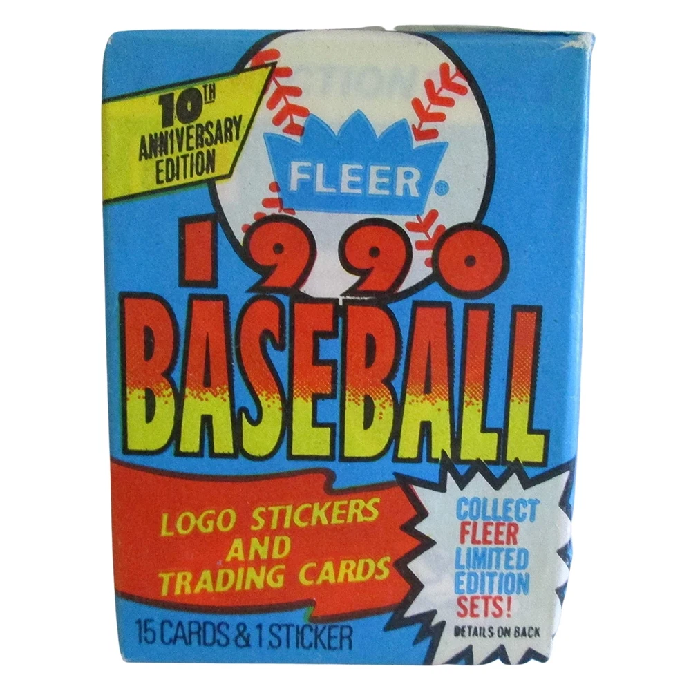 Fleer 1990 Baseball 10th Anniversary edition. Коллекционные карточки бейсбольные 15шт