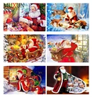 Алмазная 5D картина сделай сам, вышивка крестиком с Сантой, Полная работа, рождественские украшения для дома, картина Стразы, художественный подарок