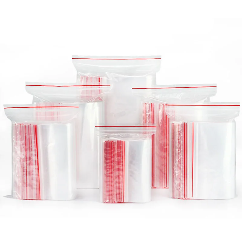 

100PCS PE Transparent Plastic Packaging Ziplock Bag