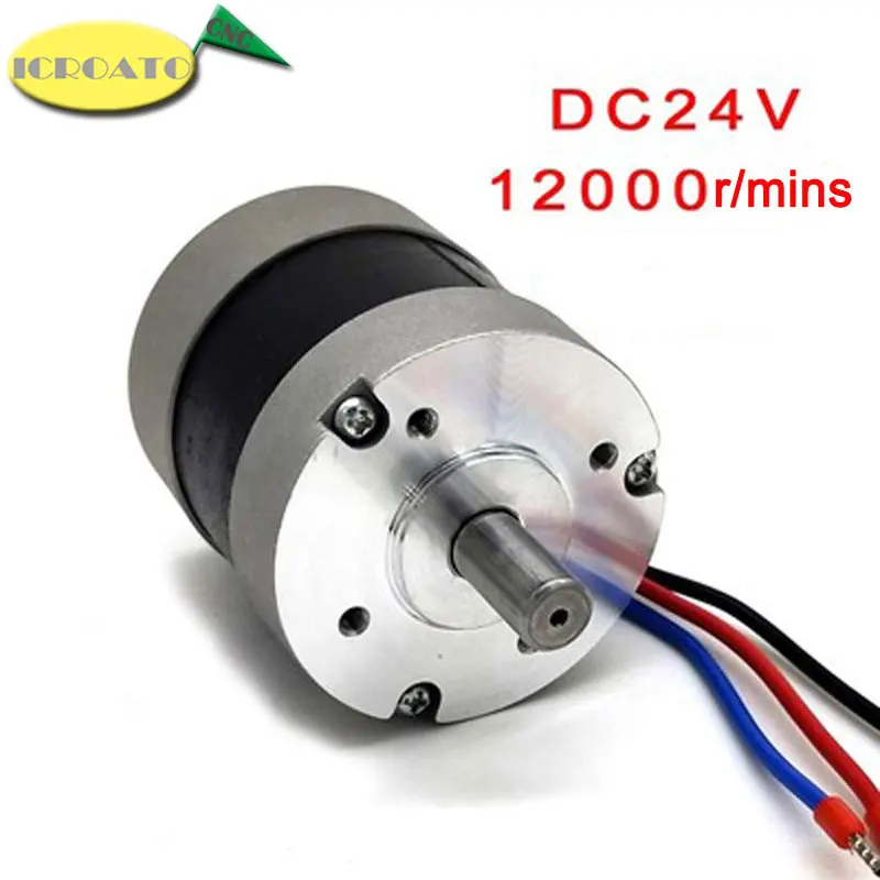 

DC 150W CNC Brushless Motor Grinding Motor 24V 12000rpm,36V 18000rpm,43V 21500rmp Speed Adjustable Spindle Motor Milling Spindle