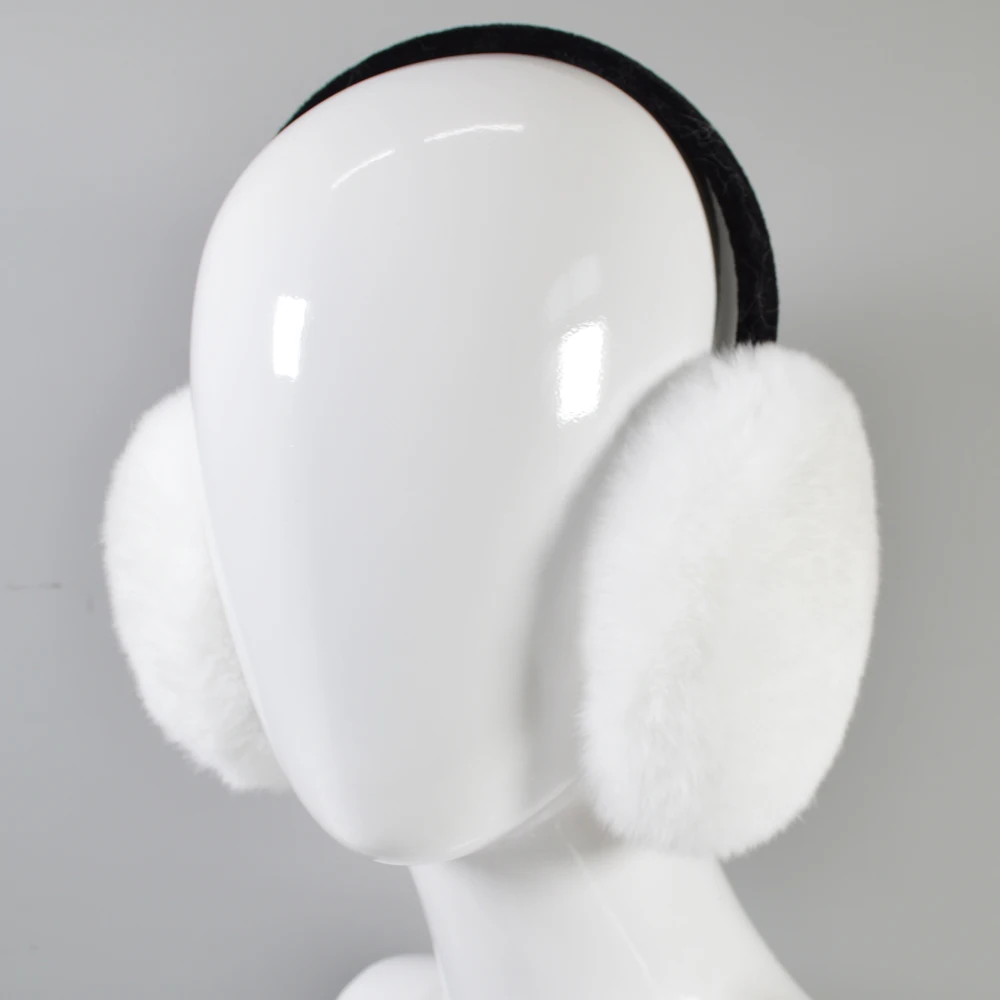 Лидер продаж женские зимние уличные Настоящий мех кролика наушники с мехом