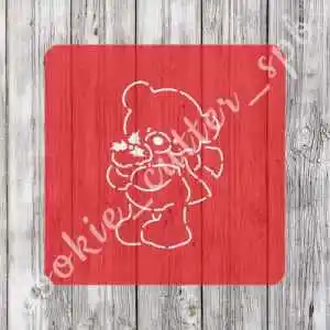 Трафарет + вырубка для пряников и печенья &quotМишка №3&quot | Дом сад