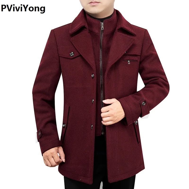 PViviYong,, Корея, Новое поступление, осень и зима, высокое качество, шерсть, Тренч для мужчин, мужская шерсть, doul, воротник-стойка, куртки M801