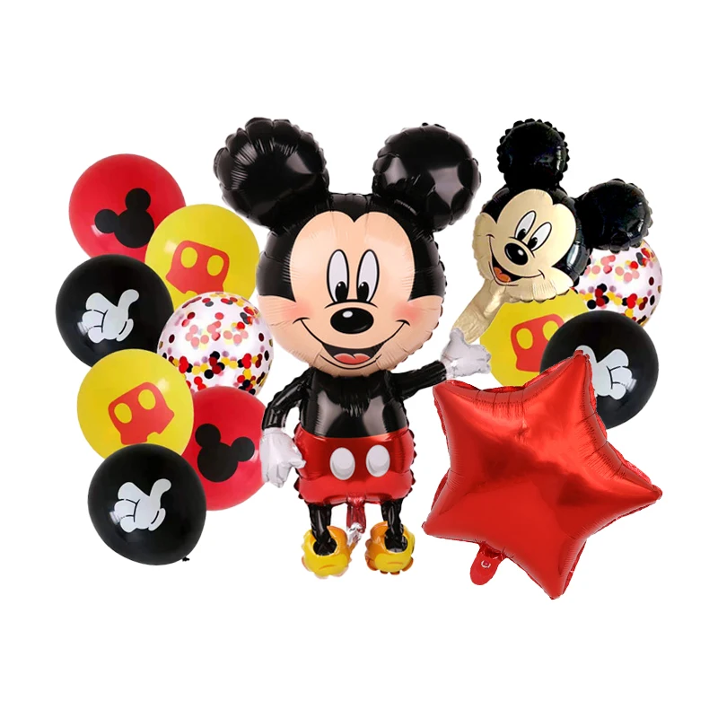 

Mickey Minnie Mouse Theme Foil Balloons Party Decoration Heart-Shaped Balloon Baby Shower Kids Birthday Party Supplies