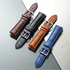 Ремешок кожаный для Samsung Galaxy Watch 3 4 Classic Active 2 Gear Sport S2 Classic 40 41 42 44 46 мм