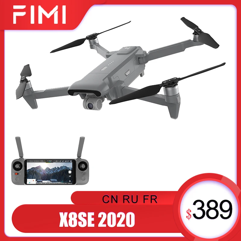

Дрон FIMI X8 SE 2020, радиус 8км, камера 4К HD на трёхосевом подвесе, GPS, WiFi, FPV, максимальное время полёта 35мин, дистанционное управление