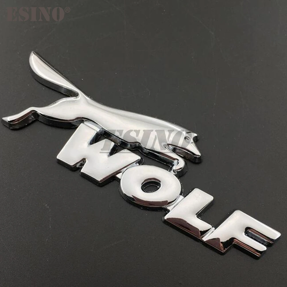 

3D волк, багажник гоночного автомобиля, эмблема из цинкового сплава, задний кузов, задняя дверь, аксессуары, клейкий значок для Ford Focus ST Mustang GT