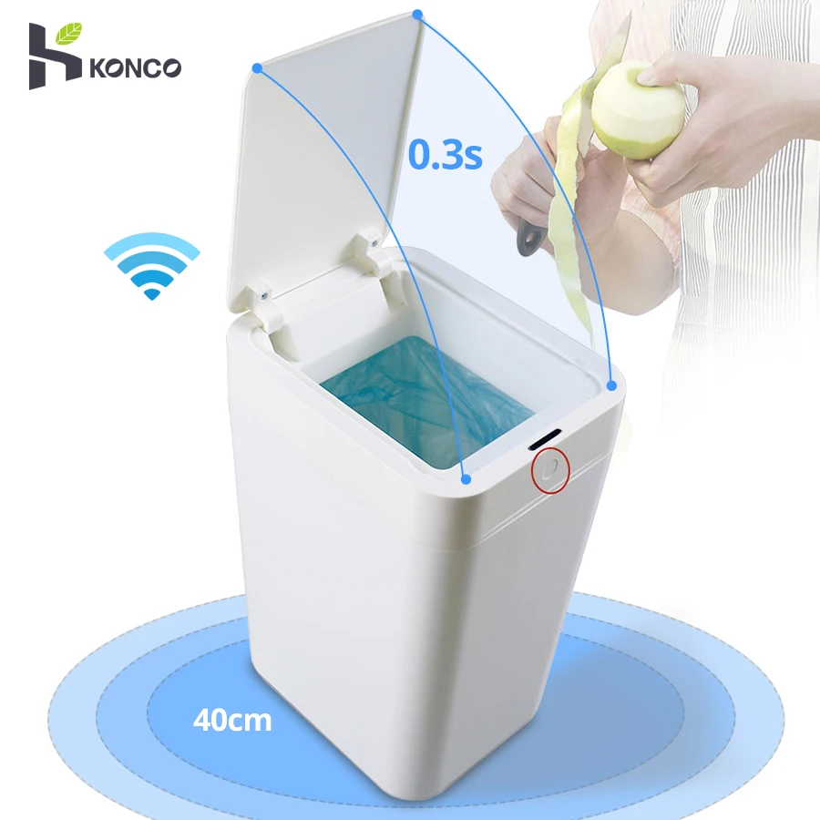Мусорная корзина Konco умное водонепроницаемое мусорное ведро с автоматической