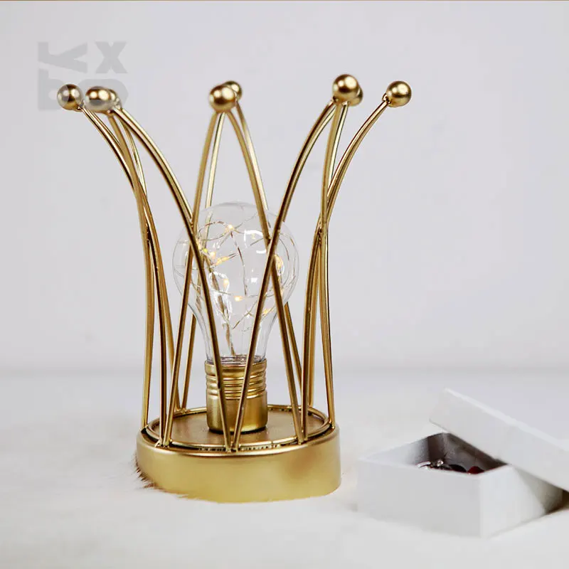 

Металлический светильник Корона Ins Модный милый светодиодный декоративный ночсветильник