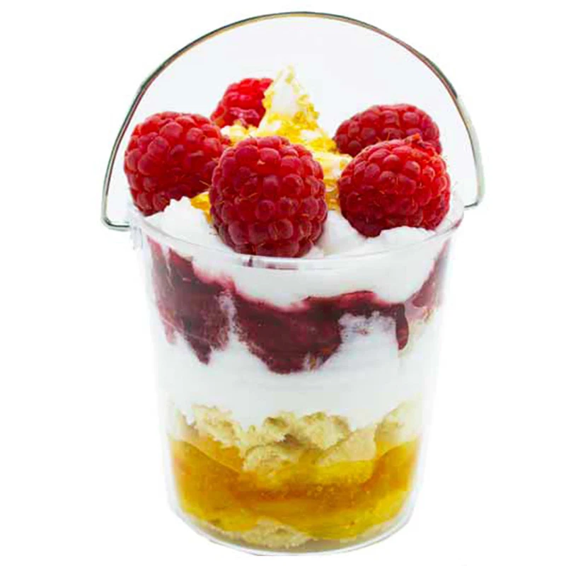 

Promotion - 10/Pack, Home Party Wedding Disposable Plastic Tableware Suppliers, 65*50mm/120ml Mini Dessert Bucket/Cup