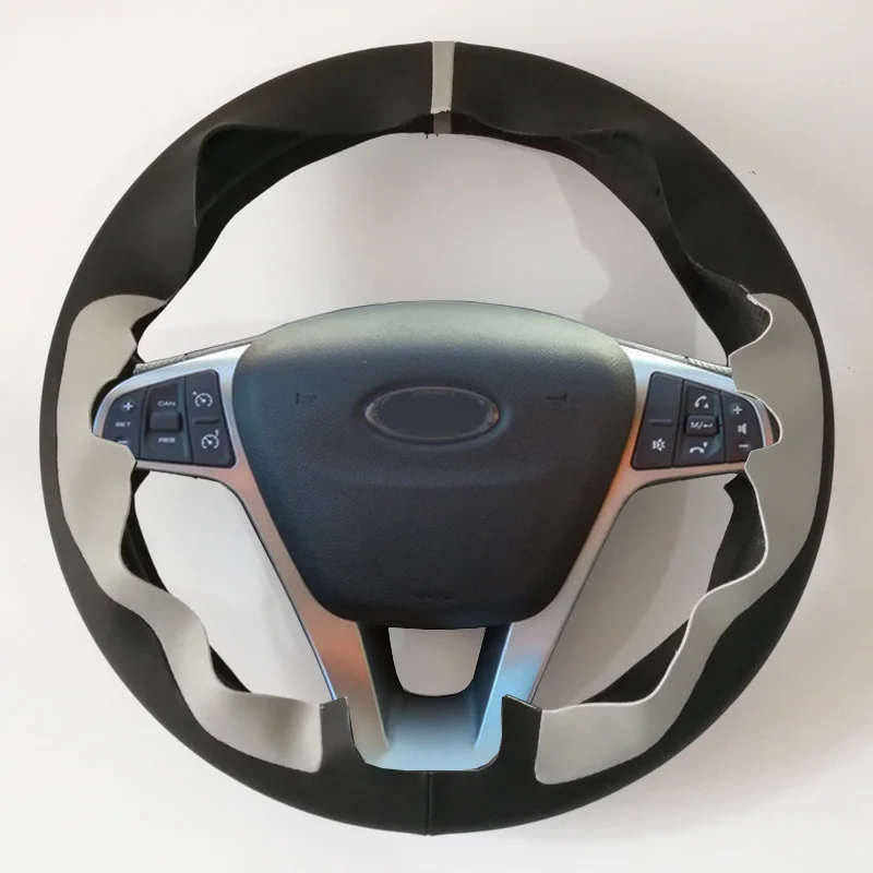 

Чехол для руля автомобиля CARDAK, из искусственной кожи, оранжевый, черный, прошитый вручную, для Lada Vesta 2015, 2016, 2017, 2018, 2019, Xray 2016