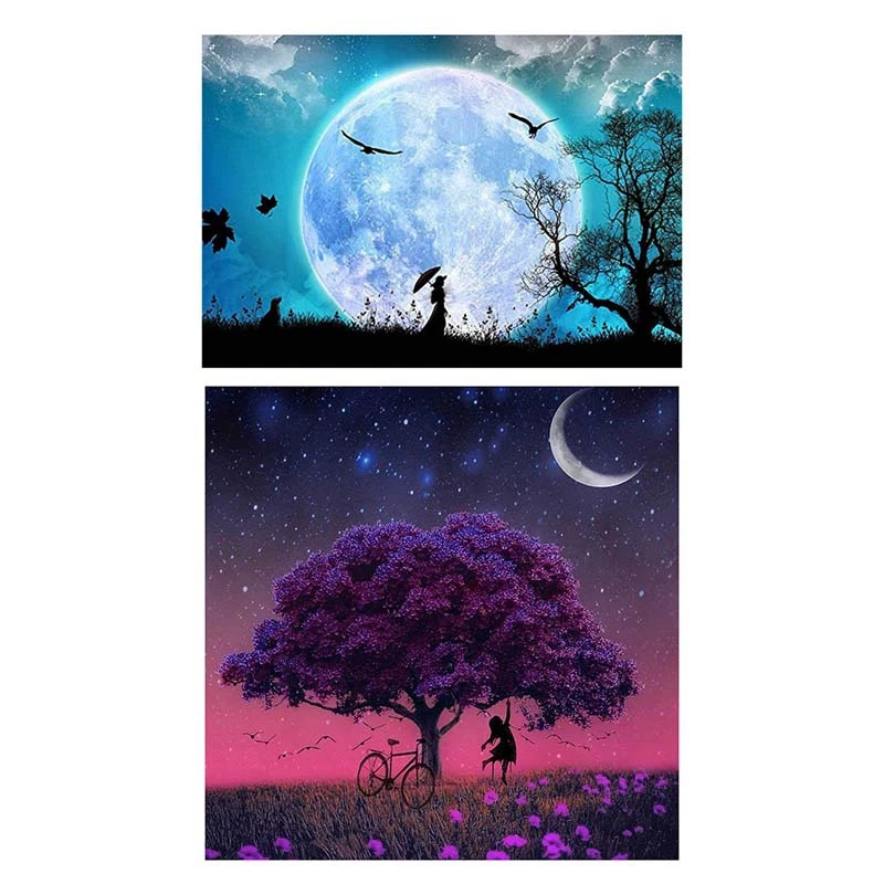 

Набор для алмазной живописи 5D DIY наборы для алмазной живописи для взрослых и детей, художественные изделия «Гуляй под луной» и «сделай сам» ...