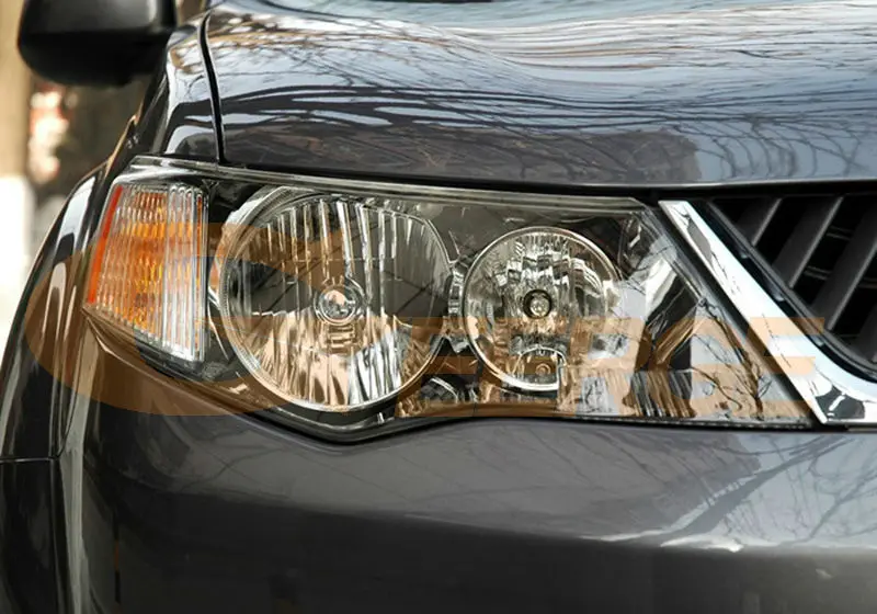 Для Mitsubishi Outlander II 2006 2007 2008 2009 галогенные HD ультра яркие SMD LED Ангельские Глазки halo