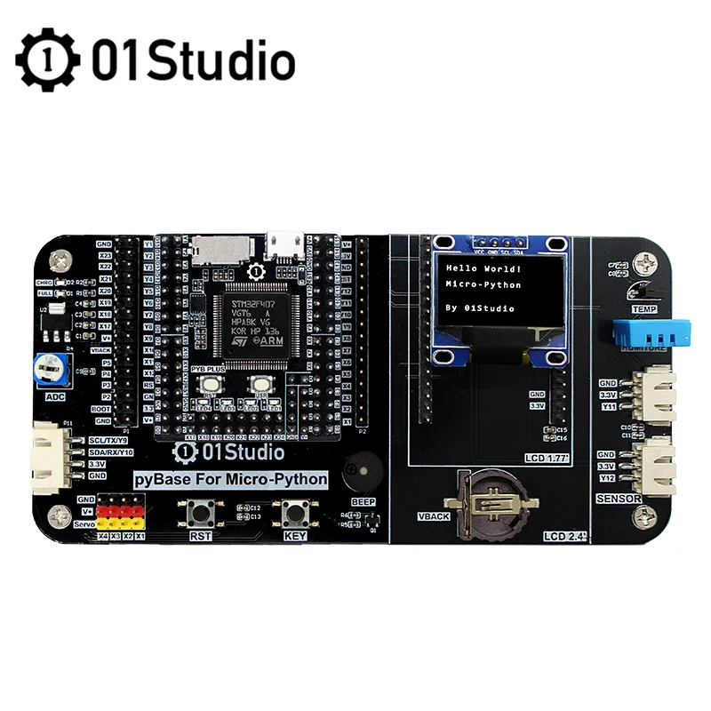 01Studio pyBoard Plus Micropython STM32 STM32F407VGT6 макетная демо-плата встроенное Программирование |