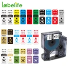 Лента для этикеток Labelife D1 45013 45010, картридж совместим с Dymo LabelManager, устройство для создания этикеток 45013 280 160 P 260 45803 43613