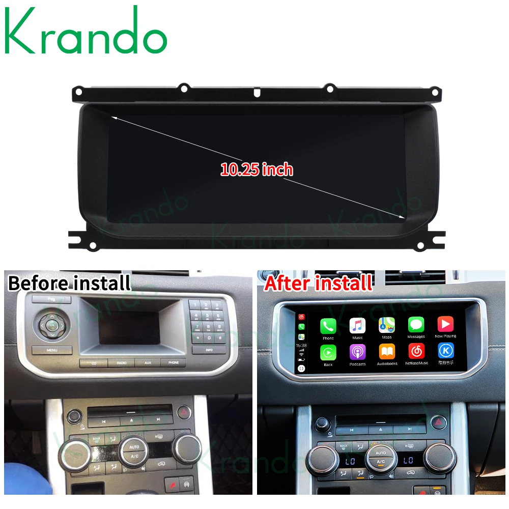 $637.00 Krando Android 10.0 Car Radio For Range Rover Land Rover Evoque LRX L538 2012-2018 Multimedia Player Audio Head Unit Carplay