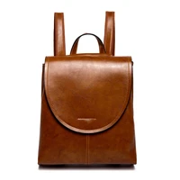 leather backpack women luxury designer cowhide vintage shoulder bag multifunction travel knapsack school bags for girl messenger