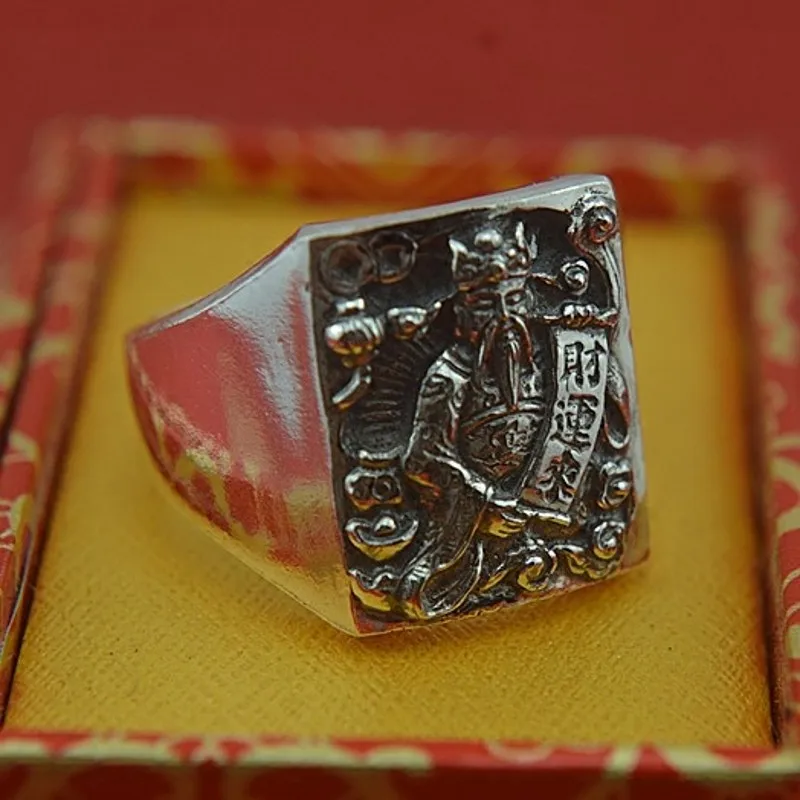 Бог удачи восстановление древнего уклада чистого серебра S999 серебро мужское