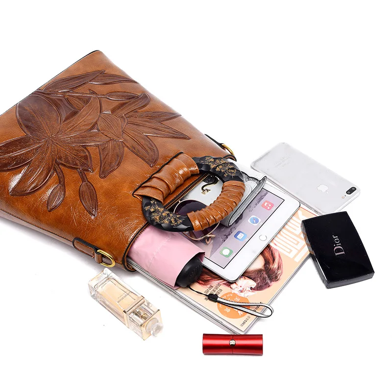 

Flowers Versatile Fashion Floral Zipper Noble Retro Luxury Handbags Women Bags Noble Torebki Damskie Torebka Damska Ladies Print