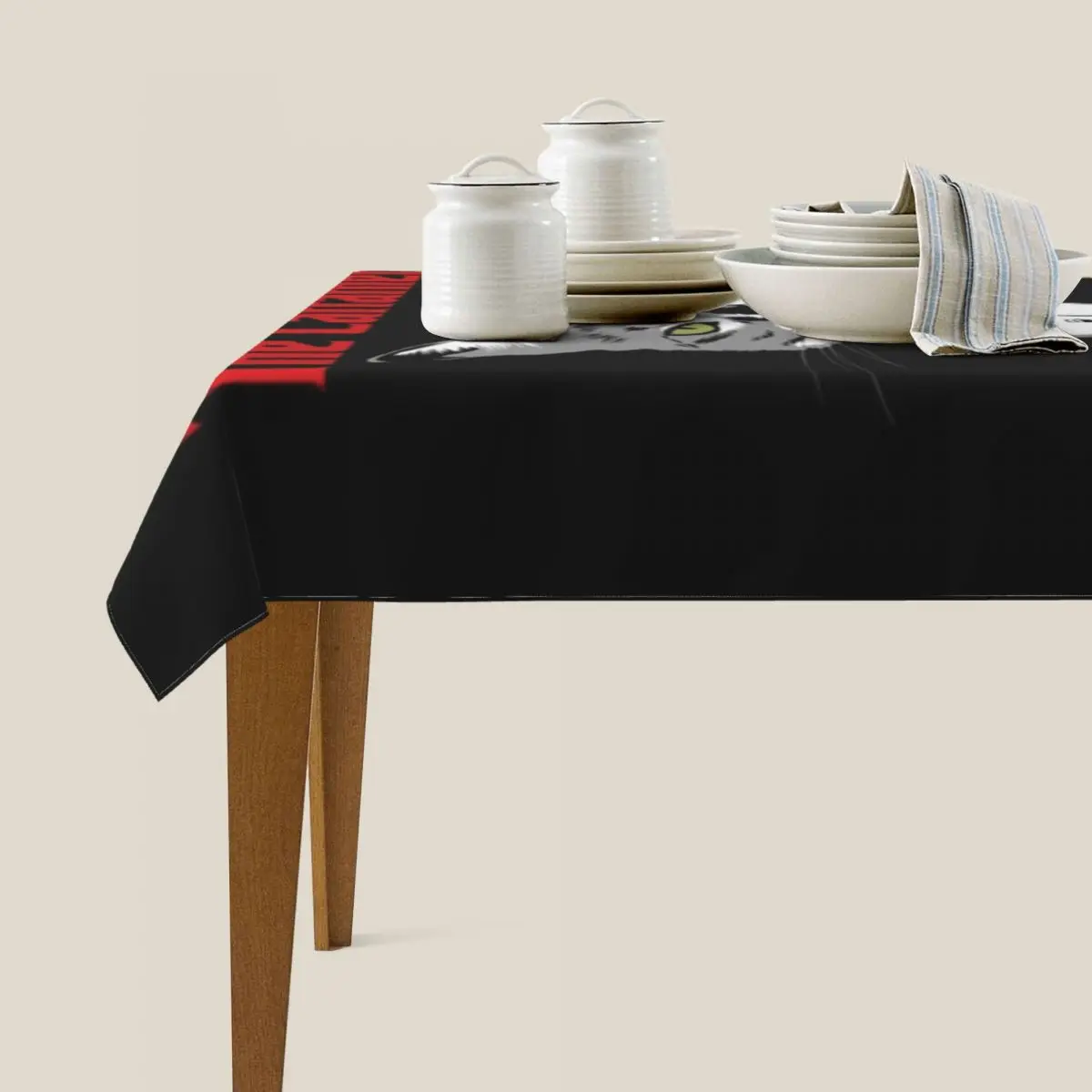 Скатерть с изображением кошки и отца водонепроницаемая домашнее украшение