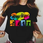 Женская футболка с коротким рукавом Love Zumba, забавная черная или розовая футболка в стиле 90-х с графическим принтом, одежда в стиле Харадзюку, Одежда для танцев