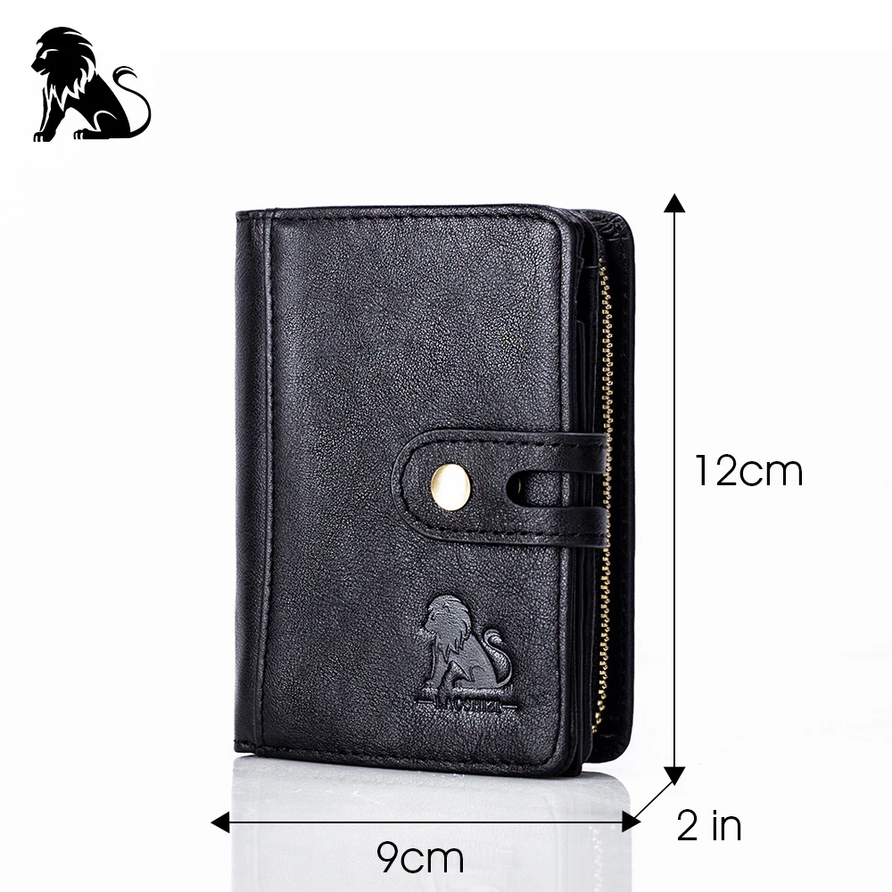 

Rfid Brand Business Men Wallet Short Genuine Leather Male Hasp Coin Pouch Men Fashion Bifold Purse Free Shipping