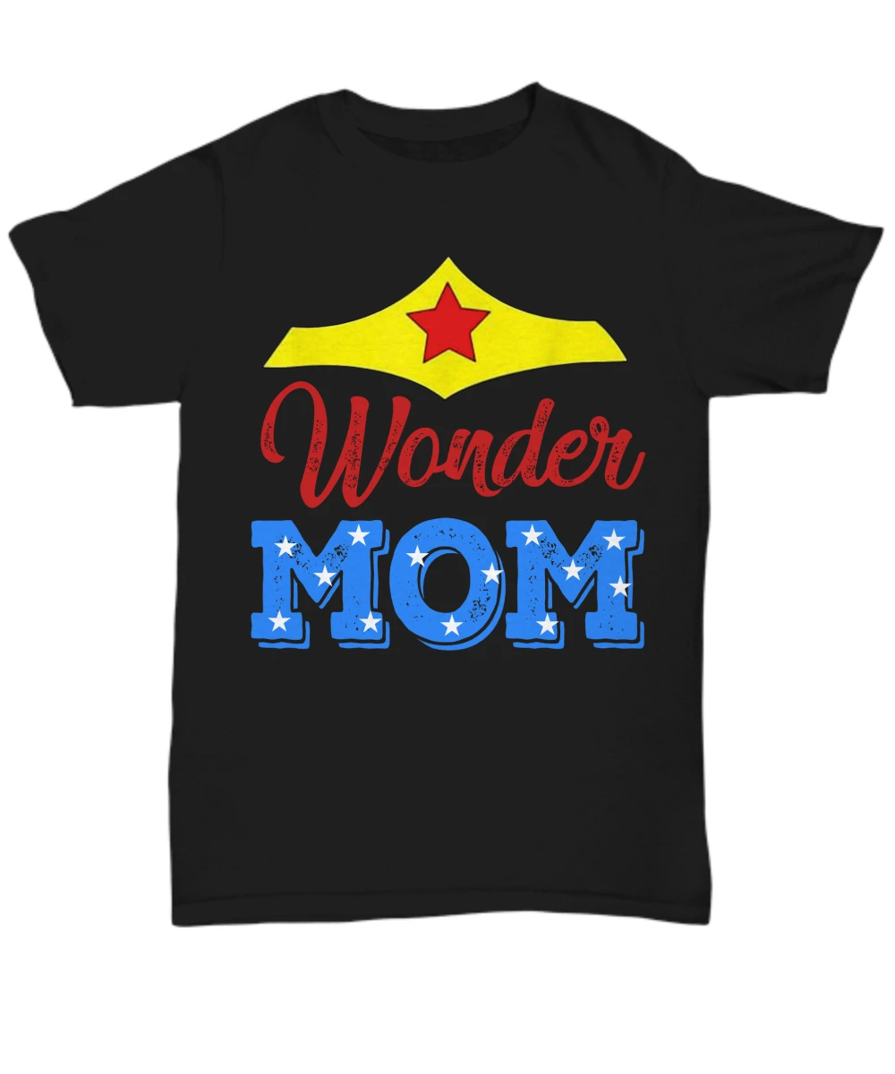 Футболка Wonder Mom женская футболка супергероя подарок на день матери я люблю маму