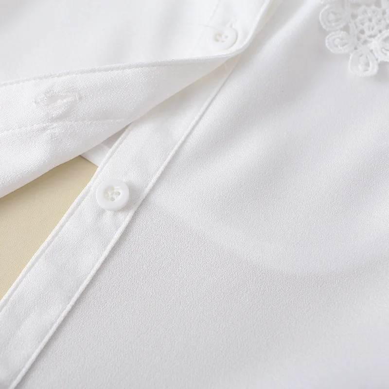 

Autumn winter false collar hoodie lace jacquard collar shirt chiffon sweet Korean style joker sweater collar
