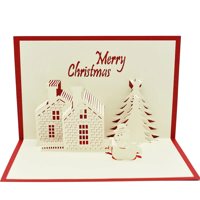 10 упаковок Счастливого Рождества снеговик всплывающие наклейки лазерная