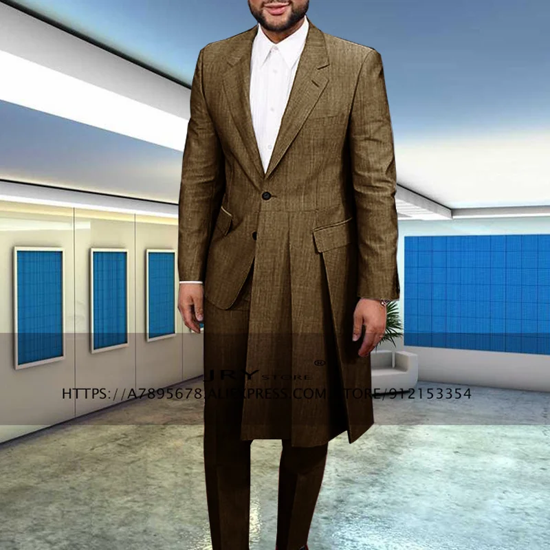 Men's Wedding Groom Tuxedo 2-Piece Suit Business Slim Fit Jacket Party Dress (terno masculino) Blazer + Pants