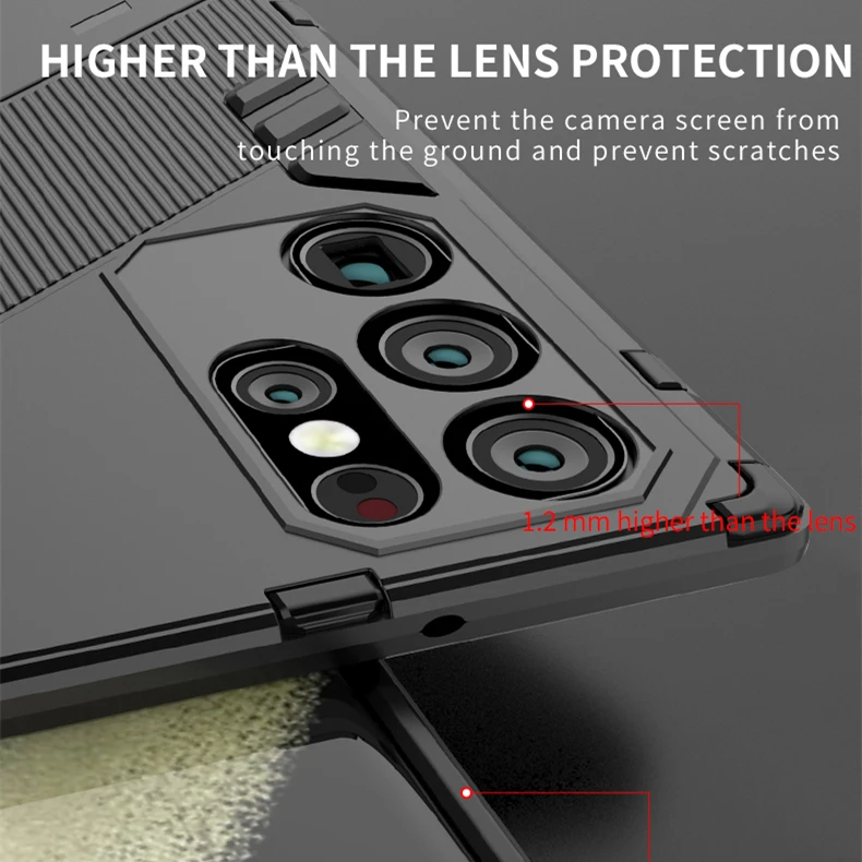 For Samsung Galaxy S22 Ultra Case Protective Case For Samsung S22 Ultra Cover Hard Armor Phone Holder Cover Galaxy S22 Ultra