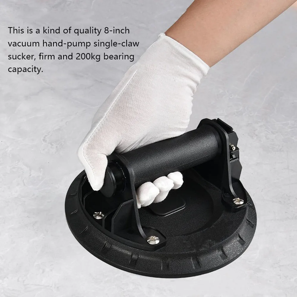 

8inch Vacuum Suction Cup 200kg Bearing Capacity Heavy Duty Vacuum Lifter for Granite Glass Lifting Vacuum Hand-pump Sucker