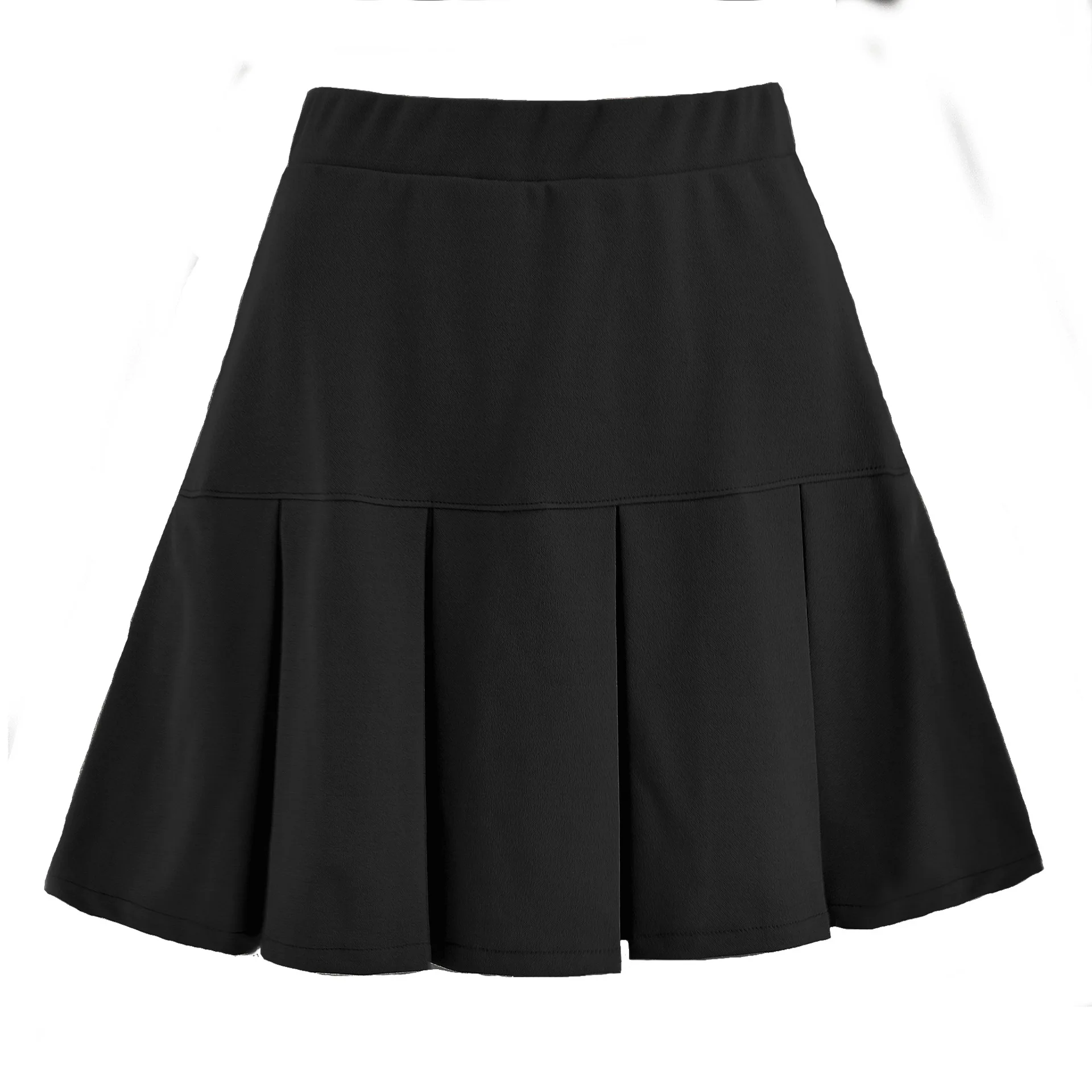 

Women High Waist Pleated Skirt Spring Autumn Casual Kawaii A-line Skirts Japanese School Uniform Mini