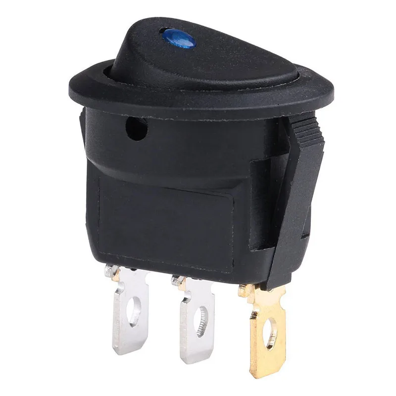 5Pcs/10Pcs Toggles 20A 12V Round Rocker Toggle Switch Blue LED SPST ON/OFF Switches New JAN88 | Обустройство дома