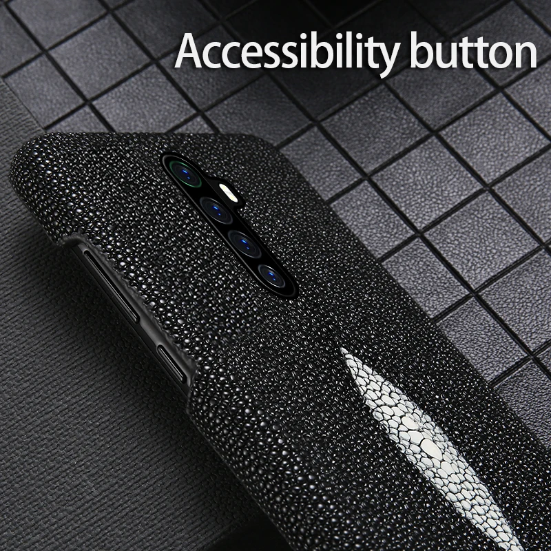 genuine pearl gourami leather phone case for realme 7 pro xt c3 x7 x50 x2 5 6 8 pro gt neo for oppo reno 5 4 z 2 find x2 x3 pro free global shipping