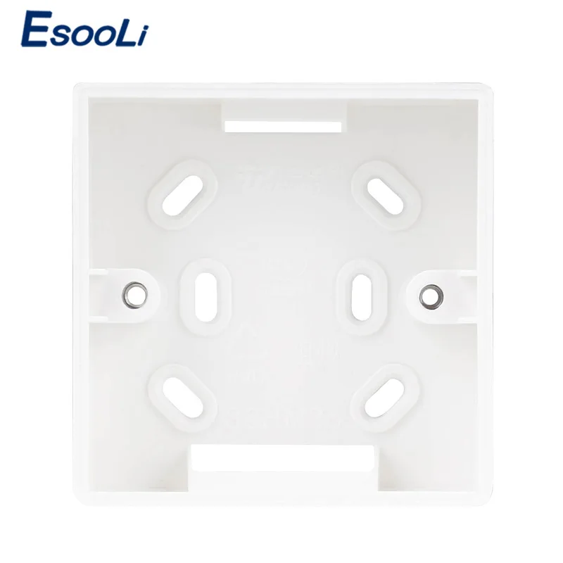 White EsooLi 86X86 ПВХ утолщение распределительная коробка настенное крепление кассеты внешний монтажный ящик подходит для 86 стандартных переключателей и розеток - Цвет: White