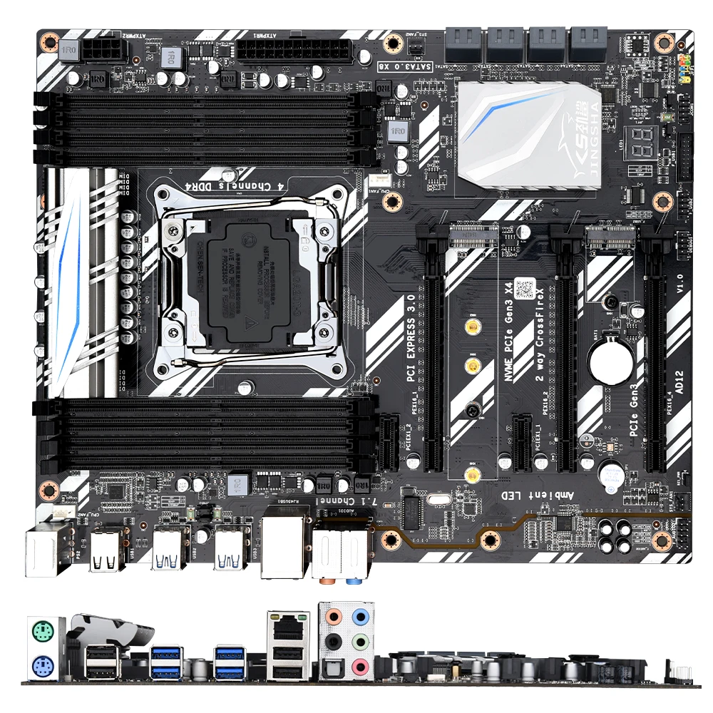Комплект материнской платы JINGSHA X99 с платой ЦП Xeon E5 1650 V3 и 4*8 ГБ = 32 Гб DDR4 память LGA2011