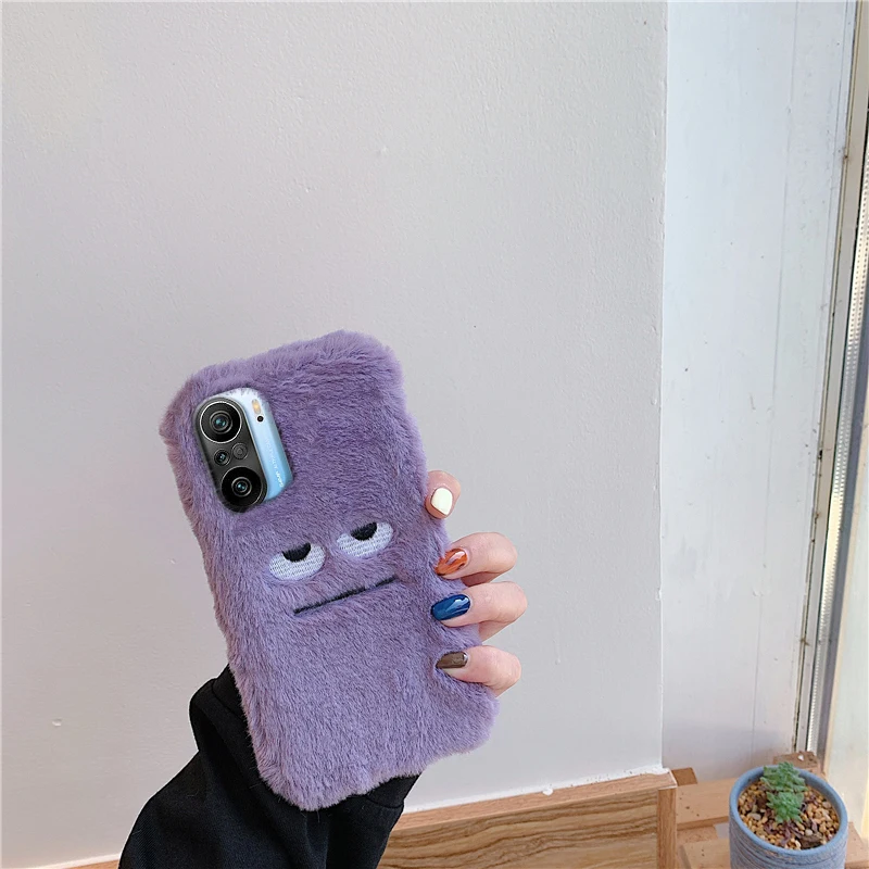 

For Redmi K40 Pro Phone Case Cute Monster Plush Cases For Xiaomi Redmi K40 Pro Plus K40 Ultra 5G 6.67 inch Anti-fall back cover