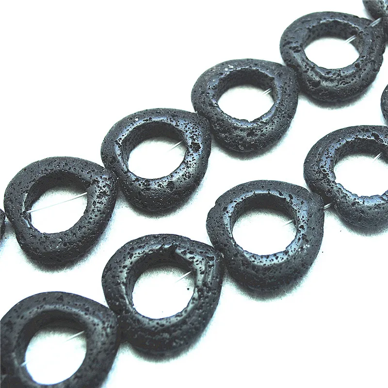 

14PCS Loose Lava Stone Beads Heart Shape Volcano From Burning Mountain 28MM For Women Necklace Making Accessories Free Shipping