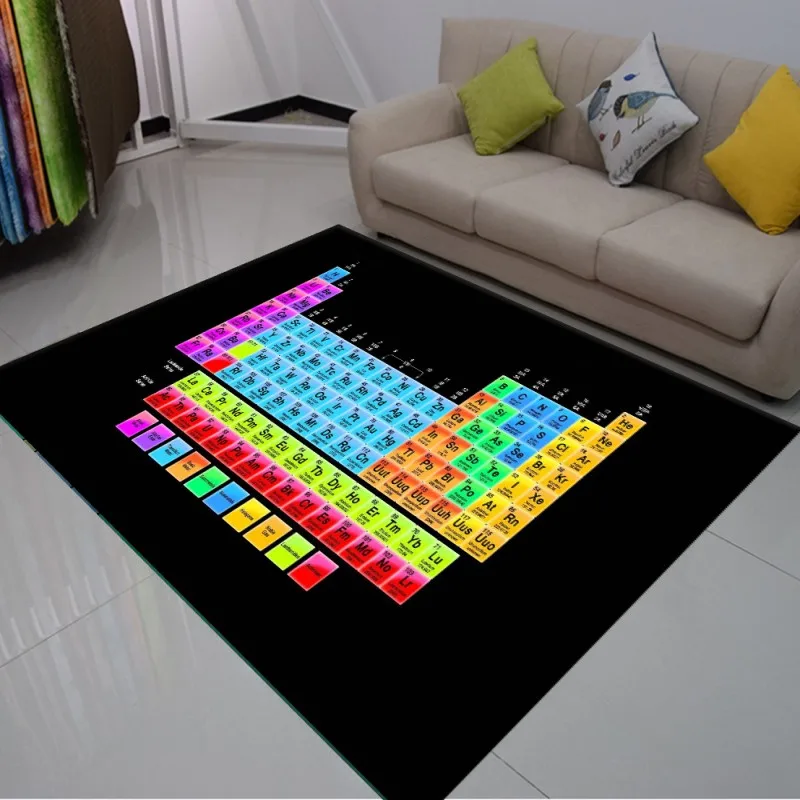 

Полиэстеровые противоскользящие кухонные коврики научный стол элементов ковер для гостиной спальни домашний декор коврики для ванной ком...