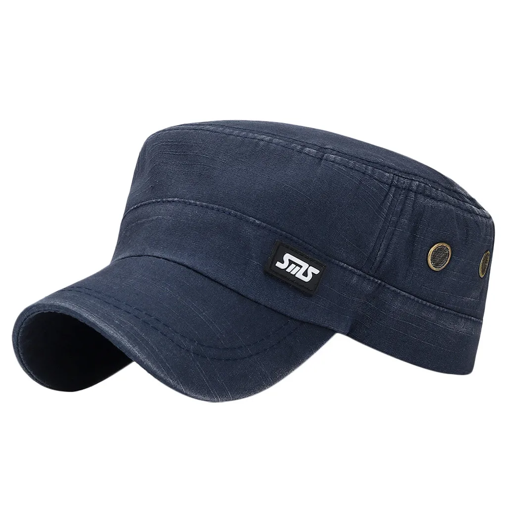 1 предмет модные однотонные Цвет мужские Козырьки Шляпы военные Стиль в