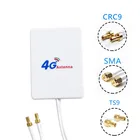 3G 4G LTE усиление сигнала поставляется с двухголовым удлинителем с высоким коэффициентом усиления 28dbi внешняя Маленькая плоская антенна 2 м