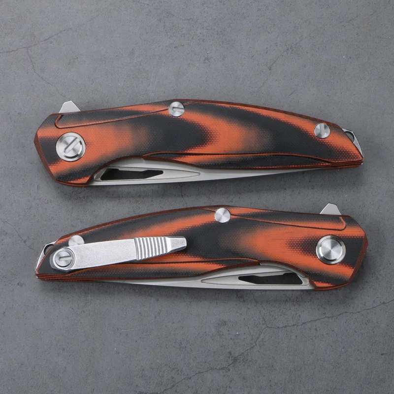 

Kanedeiia Customized F111 Flipper Folding Knife D2 Blade G10 Handle Camping Hunting Cycling Fishing Pocket Fruit EDC Tools
