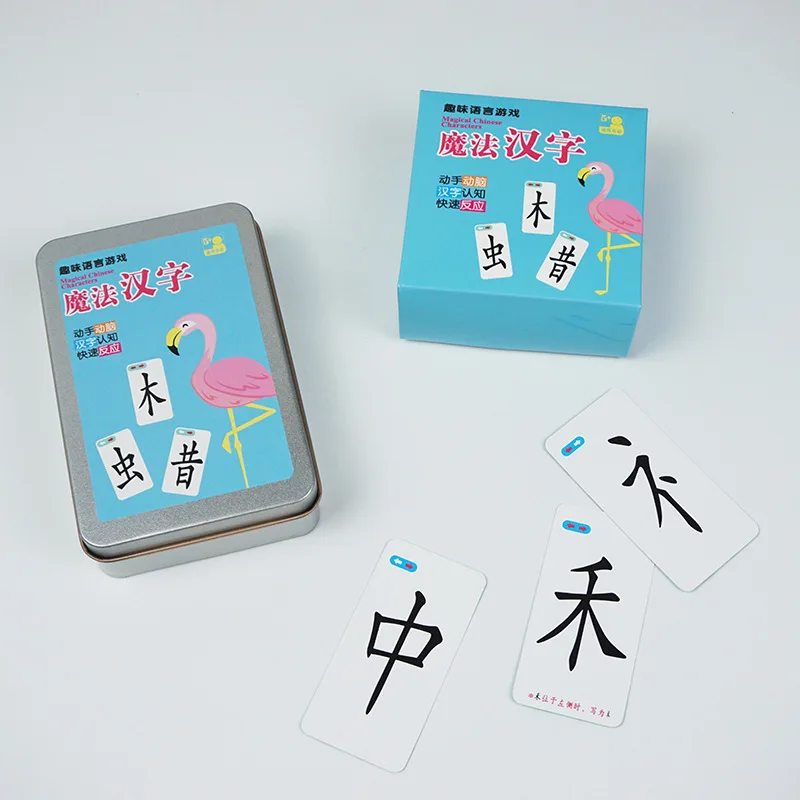 

Chinese Characters Spell Radical Combination Literacy Card Puzzle New Words Magic Hanzi Learning Card Board Game Toys for Kids