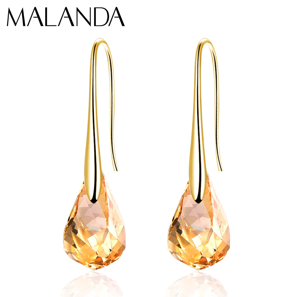 Original Crystal From SWAROVSKI Helix Pendant Drop Earrings For Women Fashion Gold Color Pendant Dangle earrings Jewelry Gift