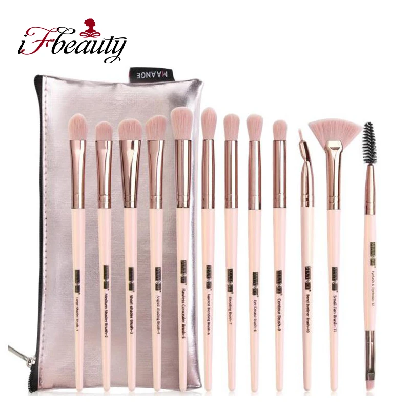 5/12 шт/партия набор кистей для макияжа тени век смешивание подводка глаз ресницы