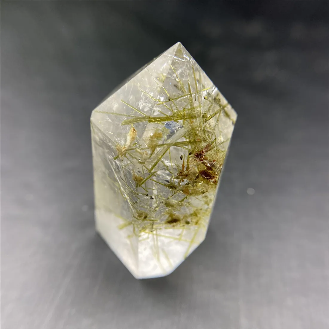 Rutilate Crystal Point Stone Island Wicca Decor натуральные кварцевые кристаллы природный камень | Дом