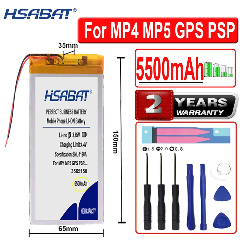 Аккумулятор HSABAT 5500 мАч 3565150 для планшетного ПК 7 дюймов 8 9 10 11 3564150 | Компьютеры и