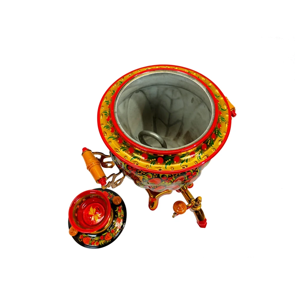 Самовар электрический 3л в наборе с росписью Хохлома | Бытовая техника